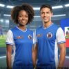 Men's Haiti national soccer team jersey in blue.