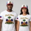 white "Haiti Chérie" graphic t-shirts