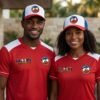red and white Haiti sports jersey t-shirts