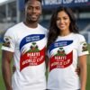 "Haiti to the World Cup 2026" fan t-shirt made of lightweight cotton or polyester, featuring the national flag emblem and "One Nation One Dream" branding.