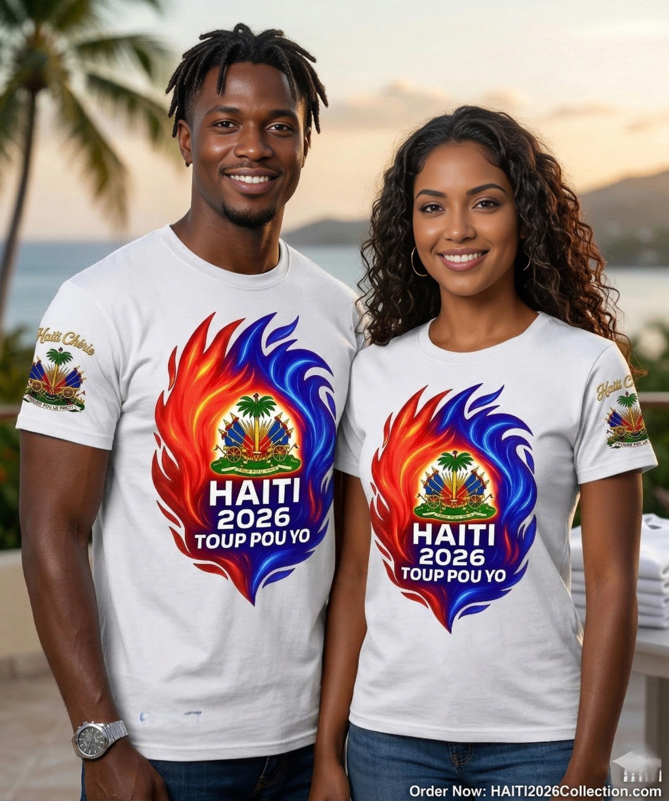 White HAITI 2026 Collection short-sleeve t-shirt