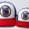 Alaso brand Haiti 2026 World Cup trucker hats featuring a Grenadier football graphic.Â